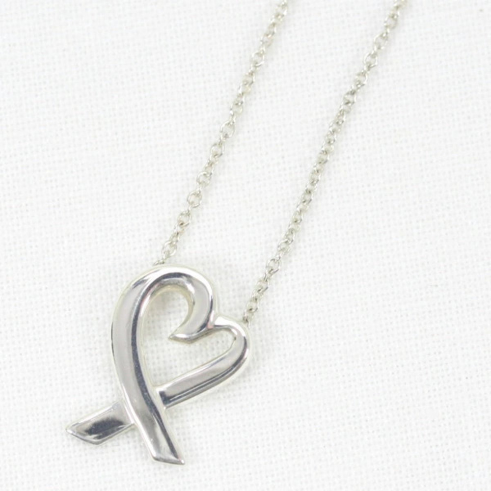 TIFFANY Co Loving Heart Necklace Sterling Silver